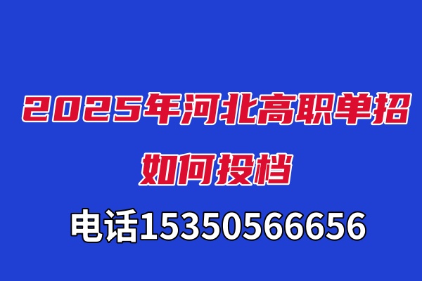2025年河北省高職單招如何投檔